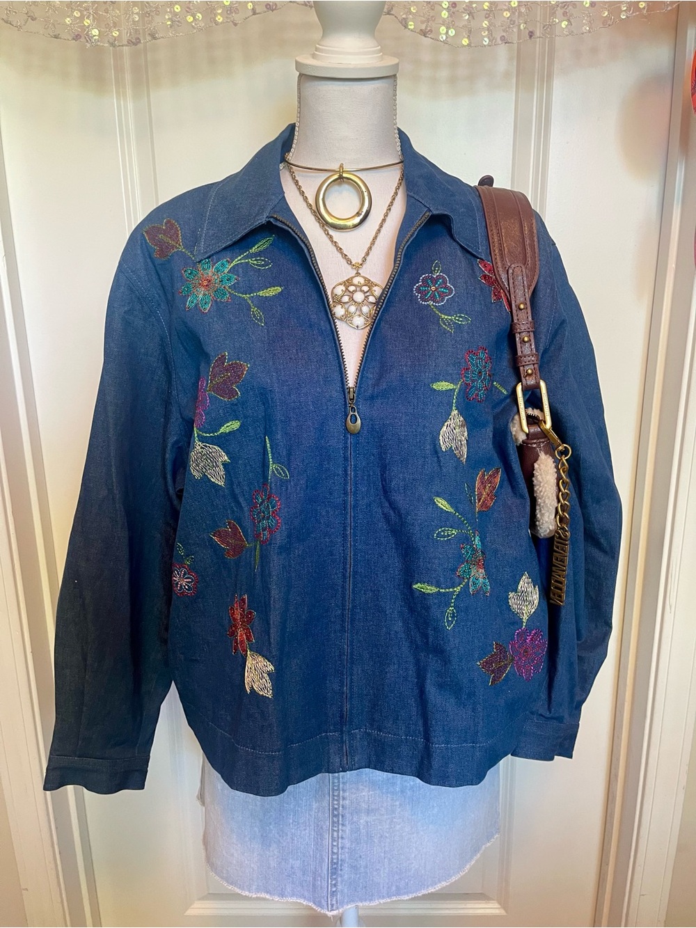 Alfred Dunner : Petite Embroidered Denim Jacket!!